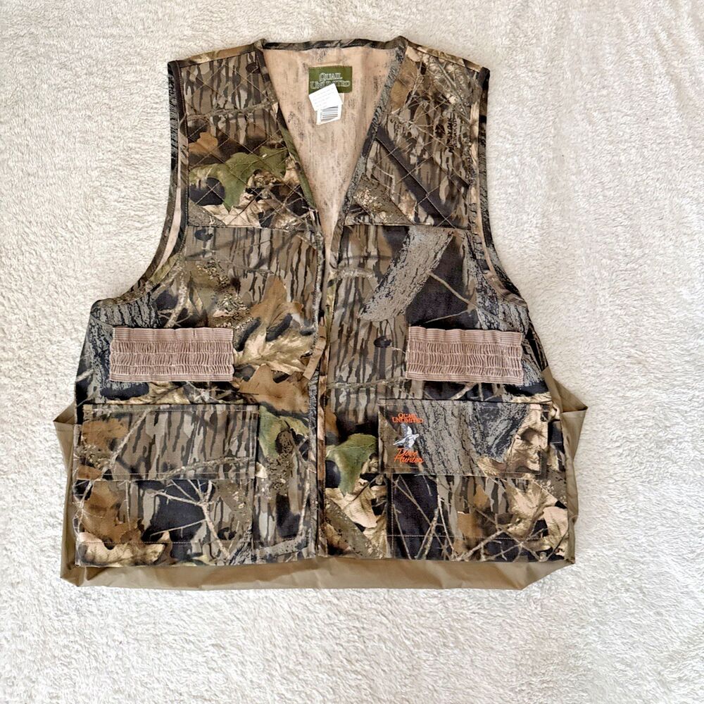 QUAIL Unlimited Hunting Vest Camouflage Dove Mens M Shooting Outdoors Camo